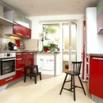 idée d'une belle cuisine rouge intérieur photo
