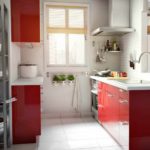 l'idée d'un beau décor de photo de cuisine rouge