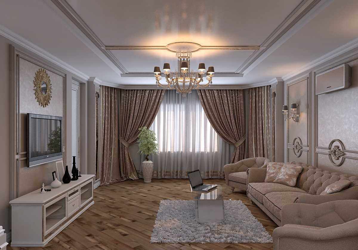 variante du design lumineux du salon 19-20 m²