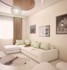 myšlienka krásneho dizajnu obývacej izby 19-20 m2 obrázok