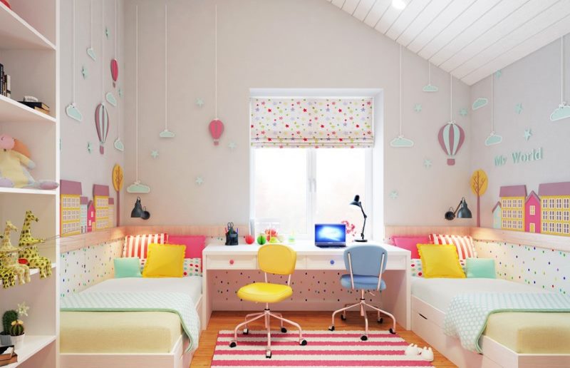 غرفة الاطفال الوردي
