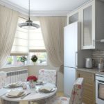 Roman güneşlikler ile mutfak pencere dekorasyon