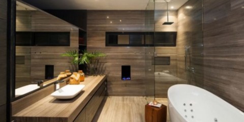 Phòng tắm tối giản.