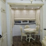 Dining area of ​​the kitchen on the insulated balcony