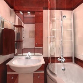 Projektuojamas modernus vonios kambarys skydiniame name
