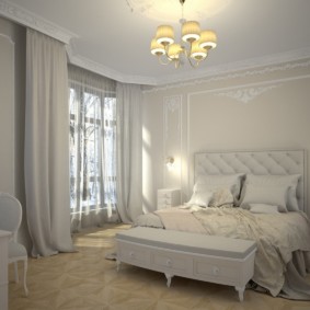 bej yatak odası tasarım fotoğraf