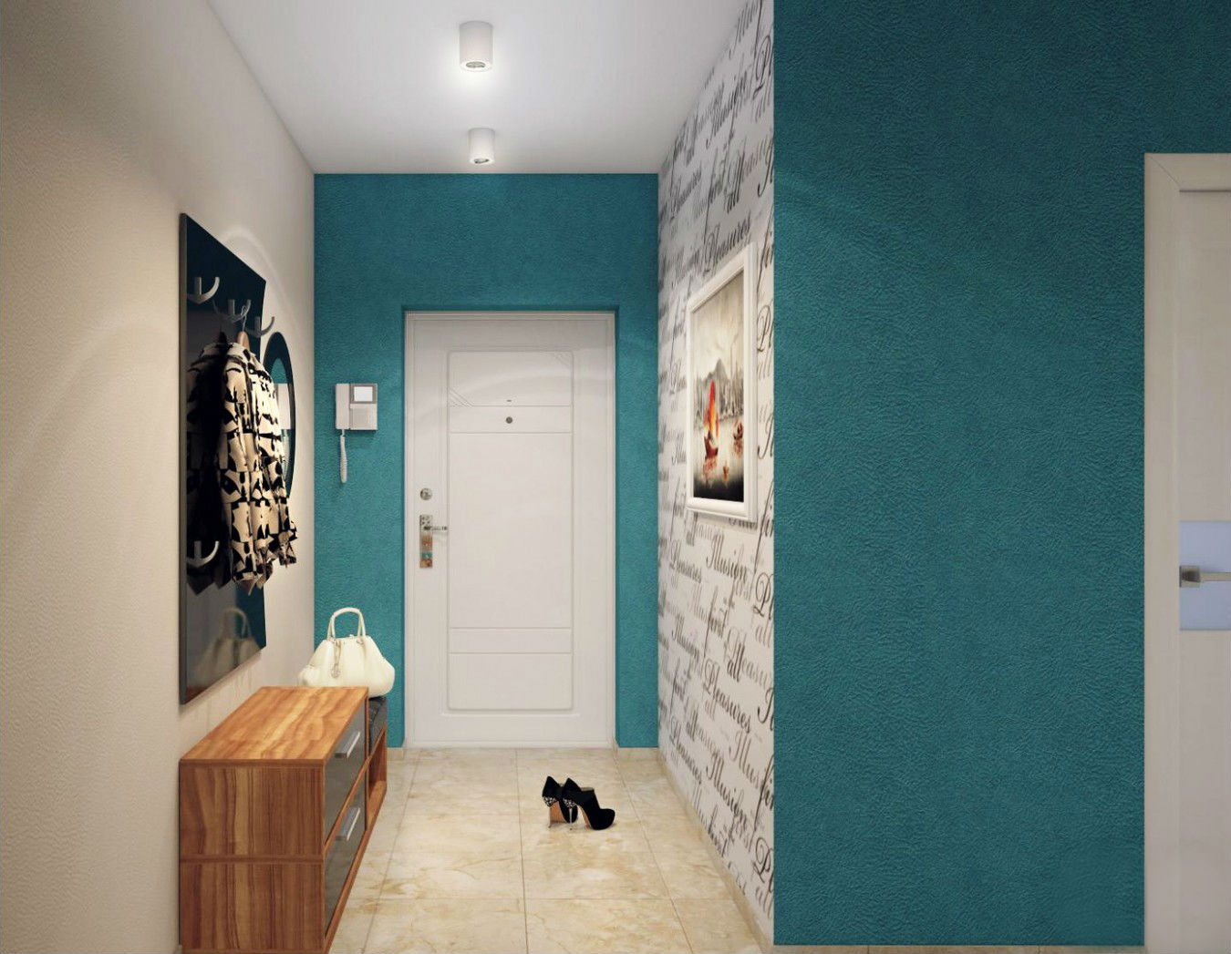 apartman iç fikirlerinde koridor tasarımı