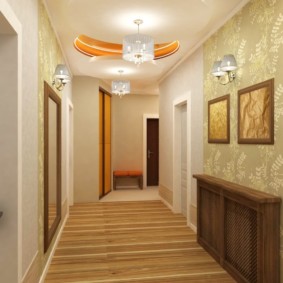 apartman tasarım koridorunda kombine duvar kağıdı