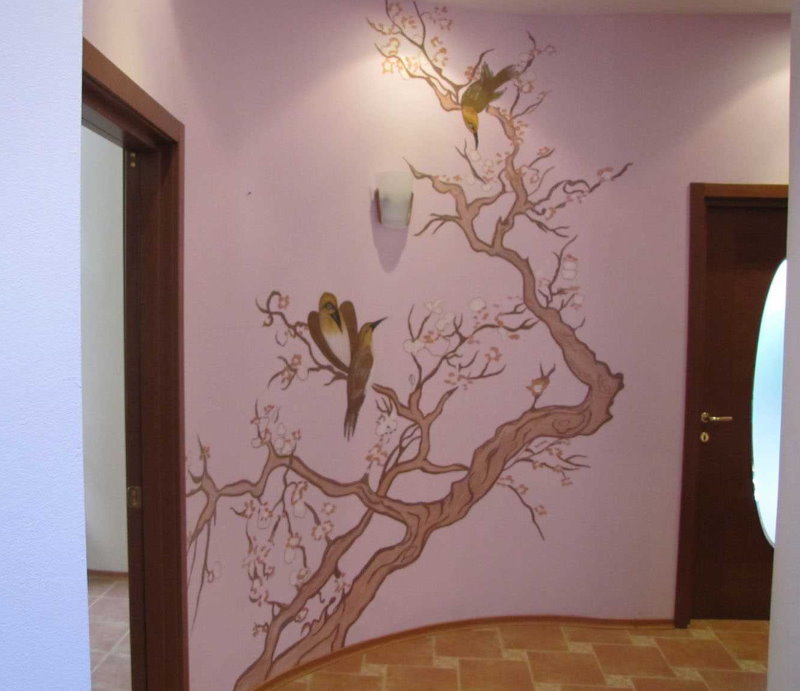 Koridor iç duvarda çizim