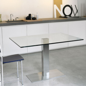 โต๊ะขาเดียวสำหรับออกแบบห้องครัว