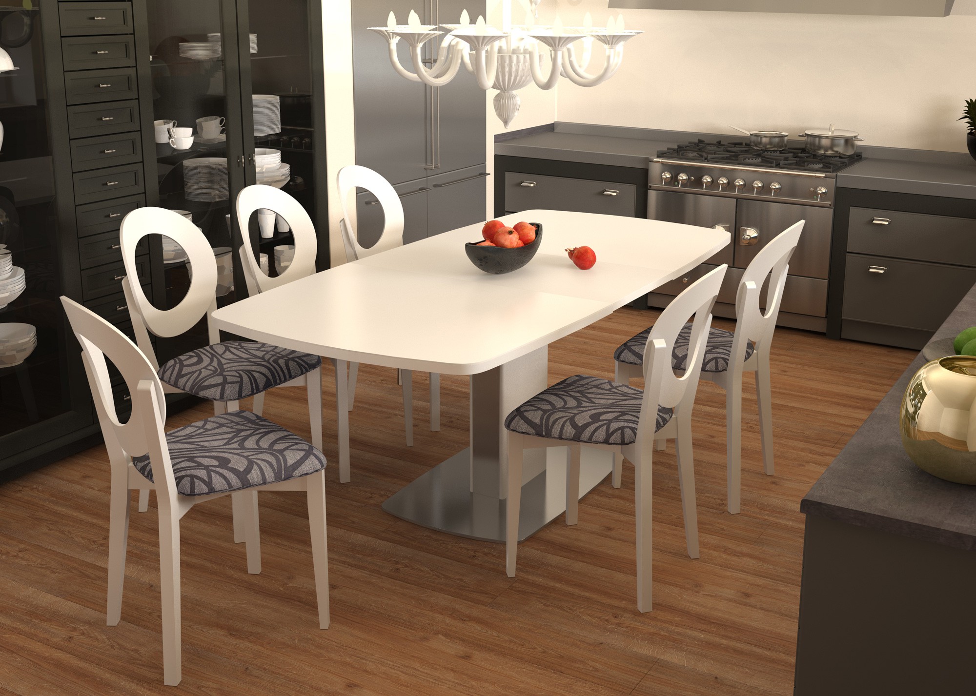โต๊ะขาเดียวสำหรับออกแบบห้องครัว