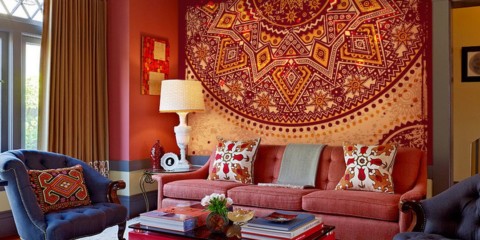 farve design af rummet i orientalsk stil