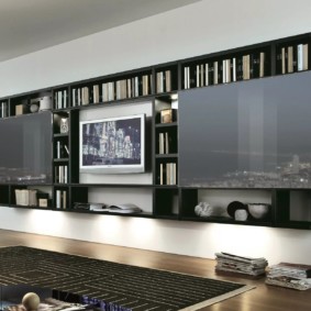 Mur TV dans les idées intérieures du salon