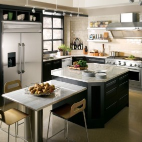 ตารางหินเทียมในแนวคิดการออกแบบห้องครัว