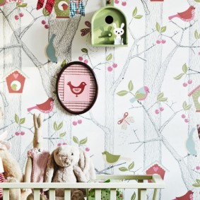 Dekor zidnih kućica za ptice u dječjoj sobi