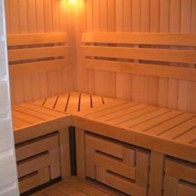 Finsk sauna damprum bænk