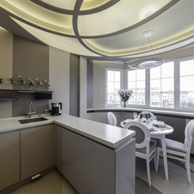 การปรับปรุงห้องครัวที่มีพื้นที่ 9 ตารางเมตรแนวคิดการออกแบบ