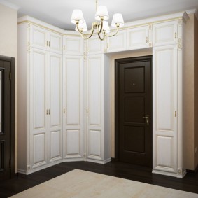 armoire avec portes battantes pour les options de photo de couloir